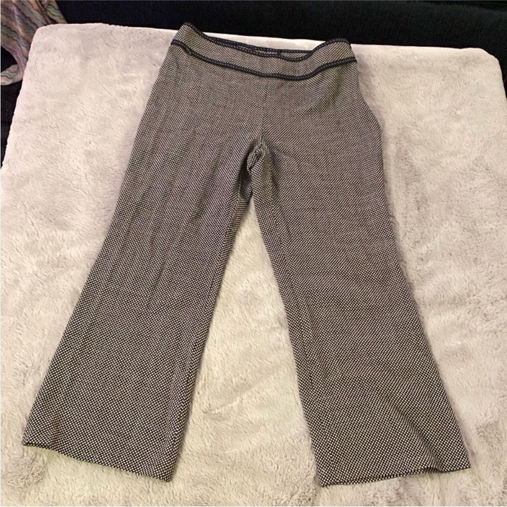 Escada Black and White Wide Leg  cropped Pants, US6